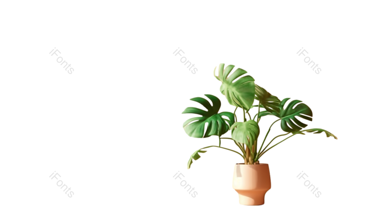 叶子图片,装饰元素,花盆PNG,房屋免抠素材